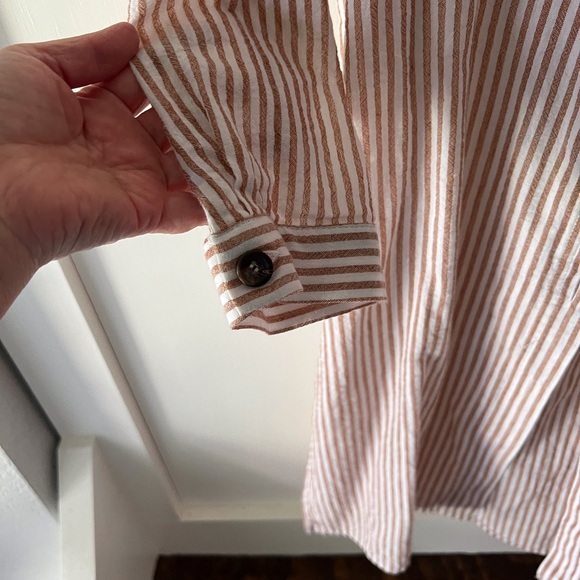 CJLA Rust Striped Shirt Dress - Picture 5 of 7